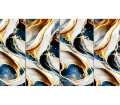 Glossy Golden Silk Line Glazed Polished Wall Ceramic Tiles