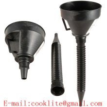 Plastic Vehicle Tools - Black Flexible Car Motorcycle Refuelling Funnel Spout Mesh Screen Strainer Gasoline