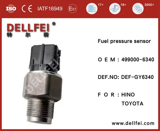 Fuel Rail Pressure Sensor 499000-6340 for TOYOTA,HINO
