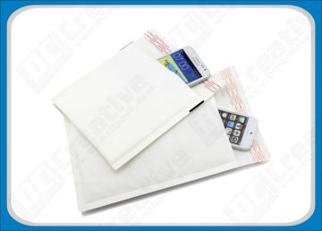 Non-toxic Glossy White Kraft Paddedbubble Mailers Self-seal Mailing Envelopes