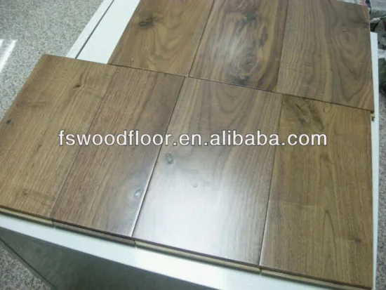 UV finished solid 18mm T&G walnut flooring