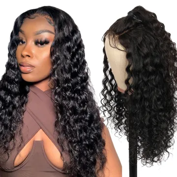 HF Wholesale Glueless Peruvian Human Hair Full Lace Wig Human Hair Lace Front Wigs Curly 4*4/5*5 Closure Frontal Wig