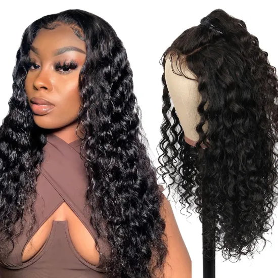 HF Wholesale Glueless Peruvian Human Hair Full Lace Wig Human Hair Lace Front Wigs Curly 4*4/5*5 Closure Frontal Wig