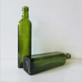 Garrafa de vidro verde quadrado de 500 ml para azeite
