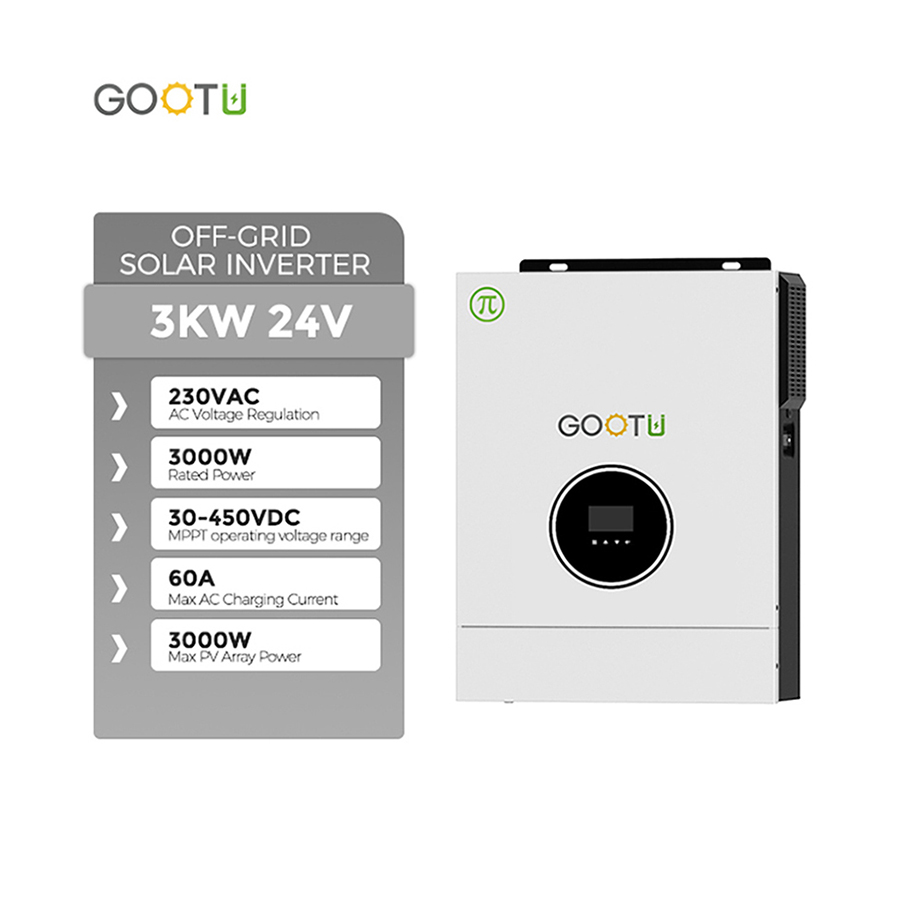 24v Off Grid 3000w Inverter Solar Fase Tunggal, kualitas tinggi 24v Off ...