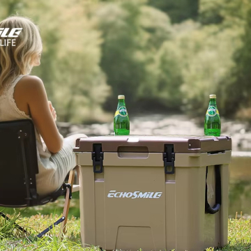 Custom Large Portable 45QT Rotomolded Ice Chest - 43L Hard Cooler Box