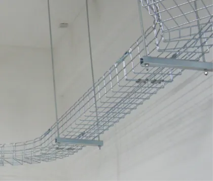 Silver aluminum-alloy cable tray wire mesh cable tray