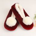 Damas Sherpa Plush Ballerina Slippers