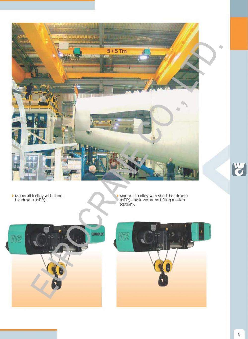 Electric Wire Rope Hoist in crane