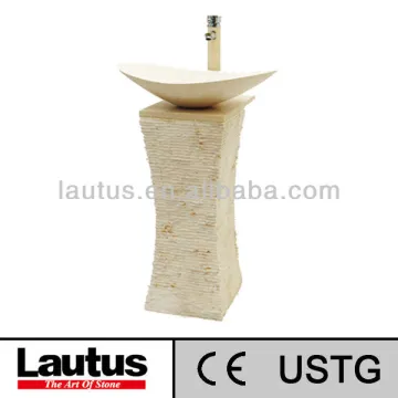 bESTselling pedestal basin used in bathroom made from nature stone