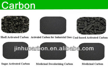 large surface area of activated carbon