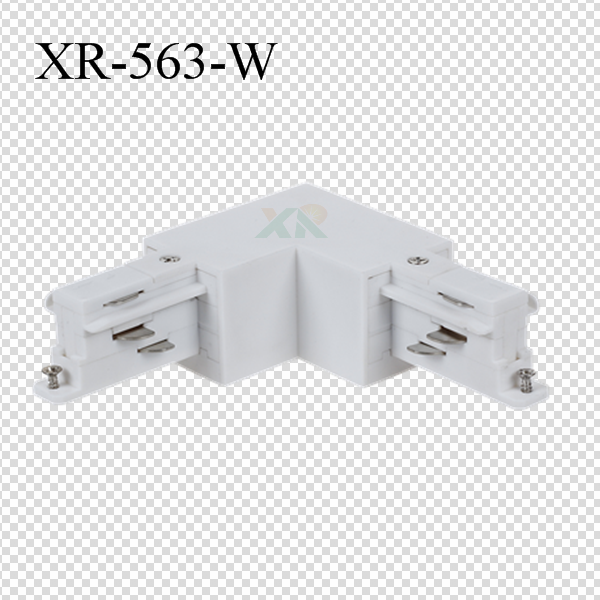 3 phase track L Connector in white