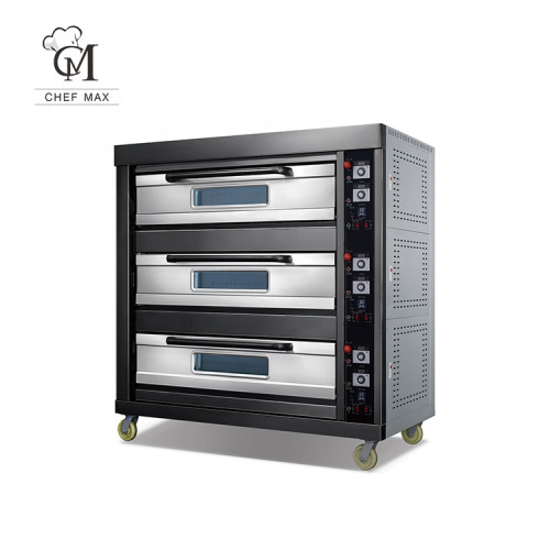 Chefmax Industrial Black Titanium Deck Oven for Bread and Pizza