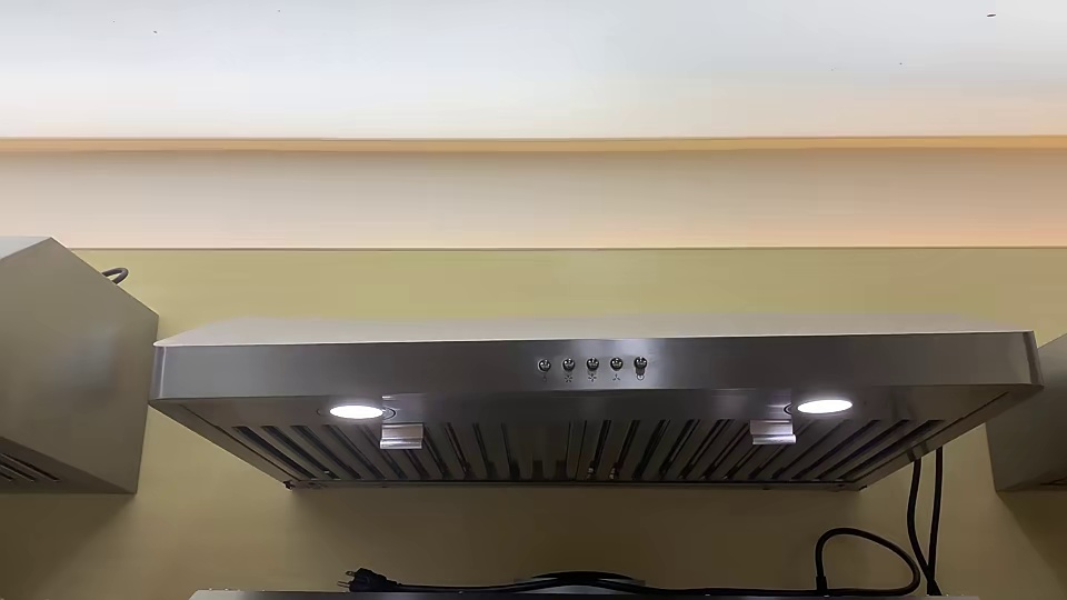 Hot Sell Under Cabinet Commercial Kitchen Stainless Steel Range Hood With ETL Certificated
