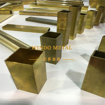 Brass square tubing for marine furniture and fittings