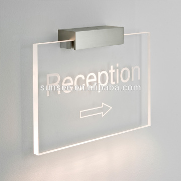 12v custom acrylic led edge lit sign