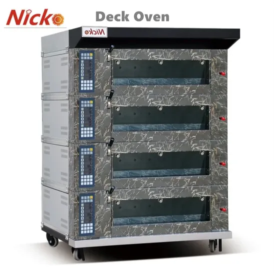 4 Decks 8 Trays Commercial Bread Making Machine Deck Bakery Gas Oven for Sale