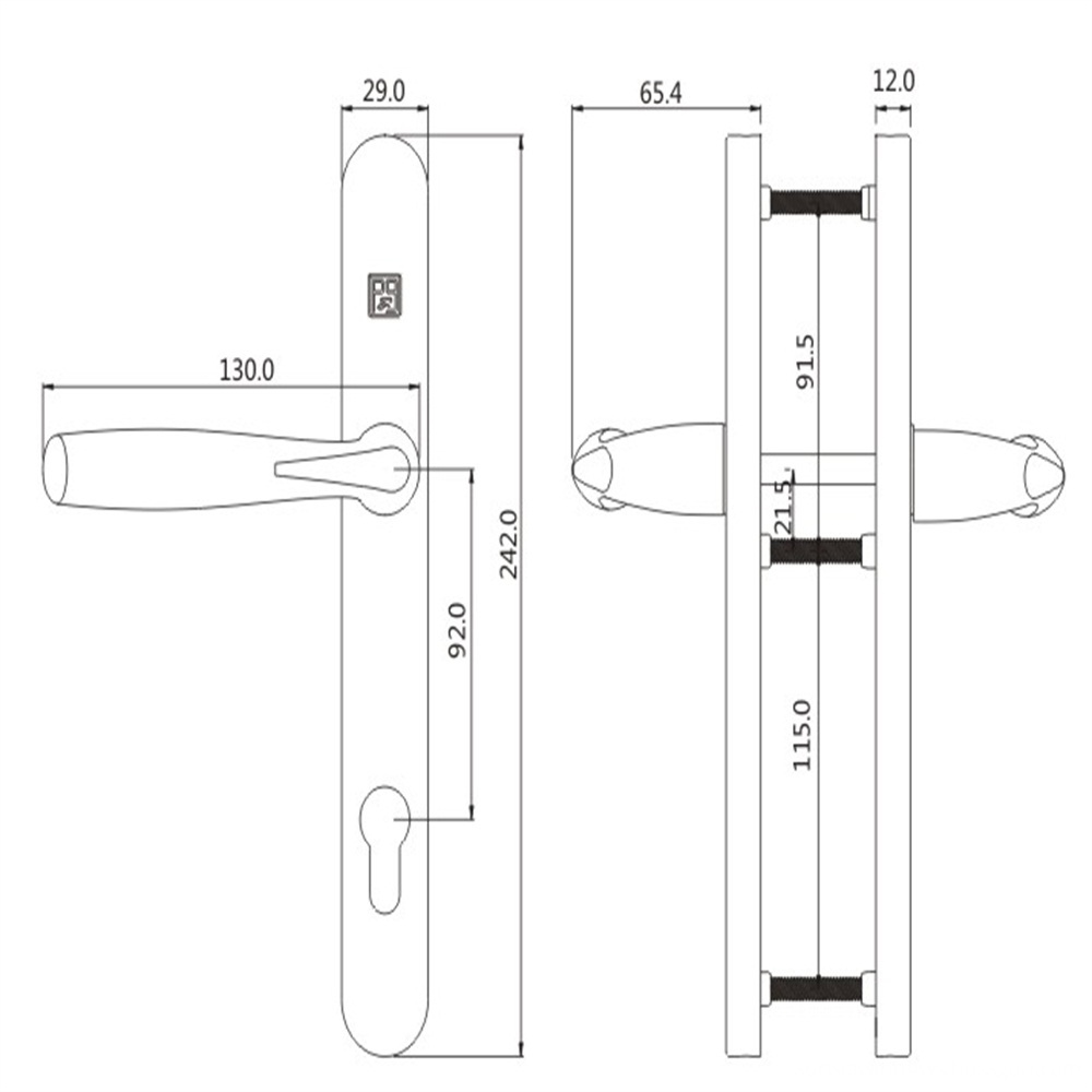 aluminum window and door handle set doubel sided key door handle lock drawing