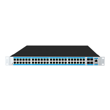 IP40 औद्योगिक स्विच 4x10g SFP + 48 गीगाबिट ईथरनेट पोर्ट 1U रैक माउंट