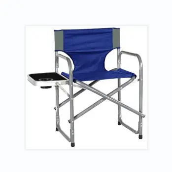 Metal Steel Tube Polyester Two-Color Director's Chair with Side Table for Outdoor Use