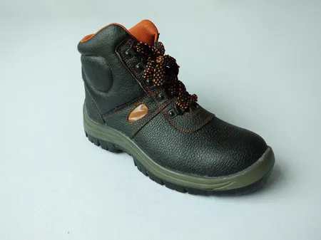 Steel Toe And Steel Midsole Leather Safety Shoes 