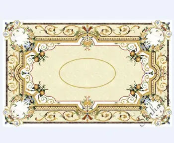 Custom make natural waterjet map design marble pattern