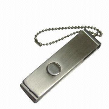 Metal USB Flash Disk with 8Mbps Reading Speed, Supports USB 3.0