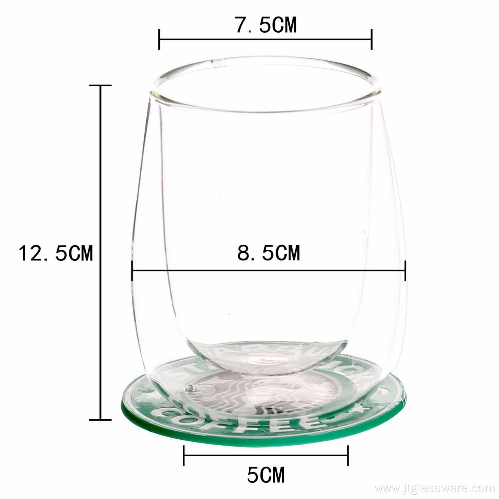New Design Double Wall Glass Tea Cup