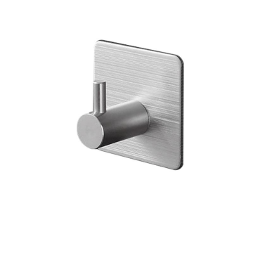 Strong Matt Black Robe Hook - Alloy Towel Hanger with Self-Adhesive No-Drilling Installation