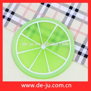 Orange Cup Mat Silicone Rubber Table Protector