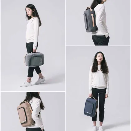 yellow taobao canvas Korean canvas bag custom backpack logo