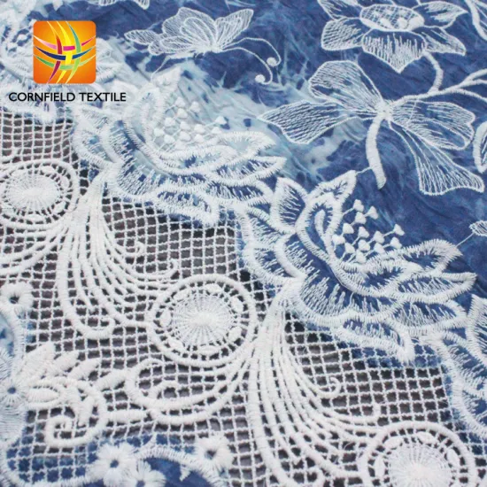 newest design custom african print cotton embroidery fabric