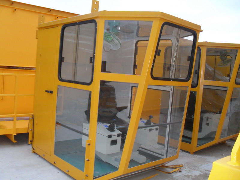 crane operator cabin with air-conditioner