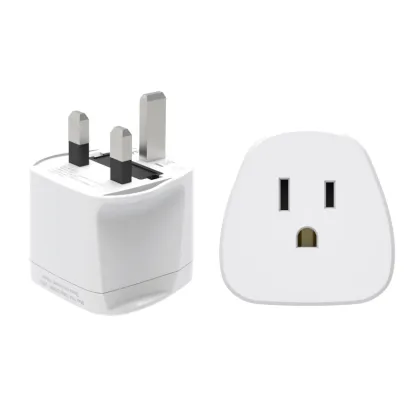 US to UK Plug Adapter: Convert Type B to Type G