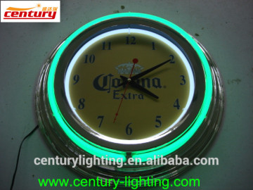 double ring neon clock