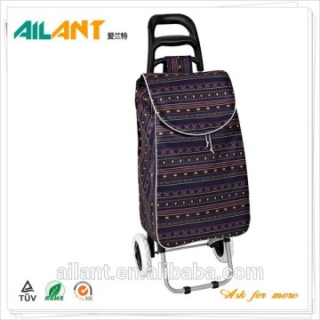 Wheeled shopping bag trolley