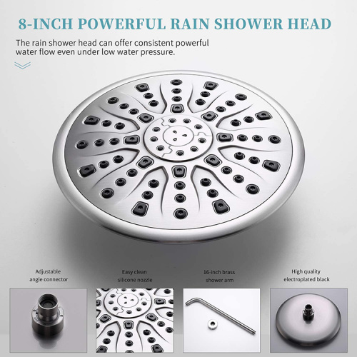 ໂຮງແຮມຂອງໂຮງແຮມ Brushed Shrome Shoad Head Shower Faucet