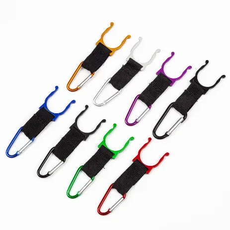 Y36 Portable Sport Water Bottle Accessories: Buckle Hook, Carrier Ring, Clip, Nylon Webbing Strap, and Carabiner