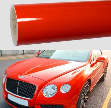 crystal gloss lava orange car vinyl wrap