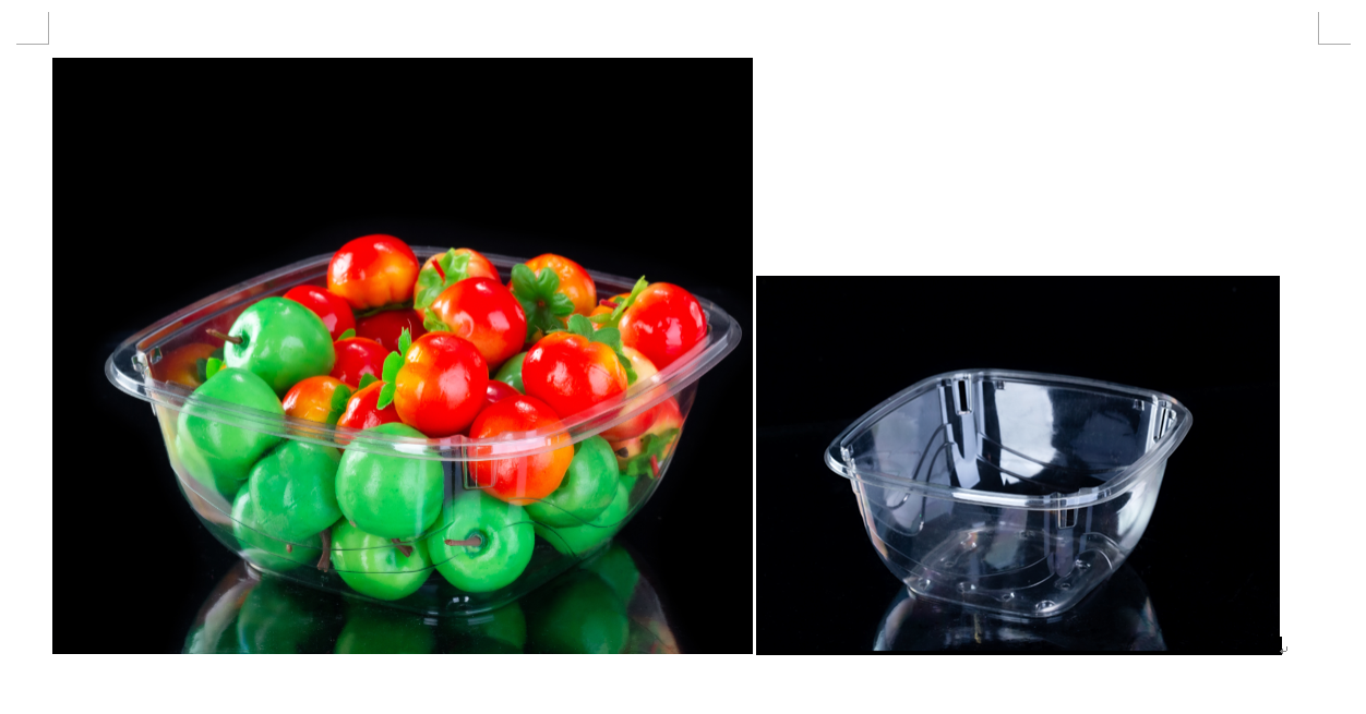 Plastic Fruit Bucket With Lidding Film