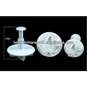 2014 NEW DESIGNS 3 Pcs set Mapple Fondant Plunger Cutter  CAKE TOOLS