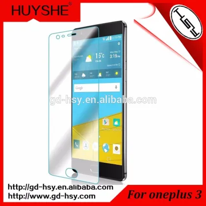 HUYSHE 9h hardness silicone screen protector for oneplus 3,for oneplus 3 tempered glass screen protector