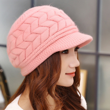 Ladies' Korean Style Autumn Winter Knitted Flat Cap