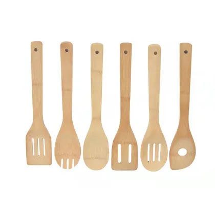 Durable bamboo kitchenware utensils cooking utensils sets