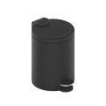 Black Step-On Trash Can With Lid