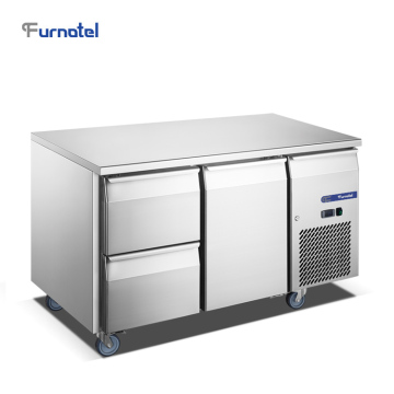 Industrial Fridge Restaurant Luxury Under Counter Single Door Two Drawer Refrigerator