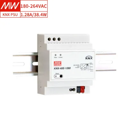 MEAN WELL KNX-40E-1280 KNX Power Supply - 30V 1280mA 38.4W High Efficiency for Smart Buildings