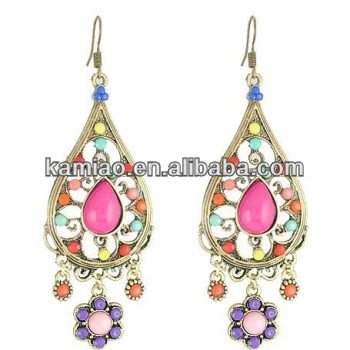 2014 ladies new designed jewelry changeable stone stud earrings screw back