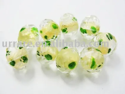 New Design of Crystal Facet Rondelle Lampwork Glass Loosely Beads