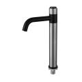 Single cold 304-stainless-steel button high basin faucet